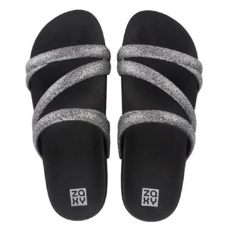Chinelo Feminino Conforto Flat Tiras Brilho Zaxy Glitter
