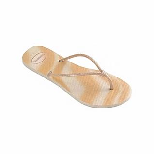 Chinelo Havaianas De Dedo Tube Gloss Bege Palha