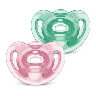 Chupeta Nuk 100% Silicone Sensitive Soft Girl S2 2 Unidades