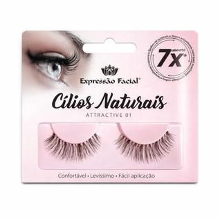 Cílios Postiços Expressão Facial Efeito Natural Atractive 01