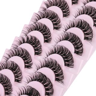 Cílios postiços Yawamica Russian Strip Lashes D Curl x10 pares