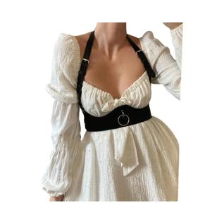 Cinto De Couro Punk Feminino, Acessórios De Moda Gótica De Cintura a Ombro