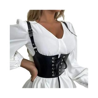 Cinto De Couro Punk Feminino, Acessórios De Moda Gótica De Cintura a Ombro