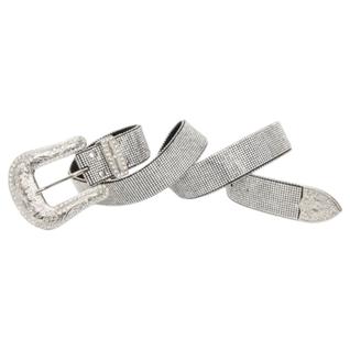 Cinto Feminino Brilho Strass Fivela Western Boho Chic