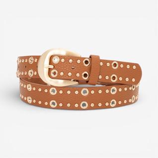 Cinto Feminino De Ilhós Caramelo