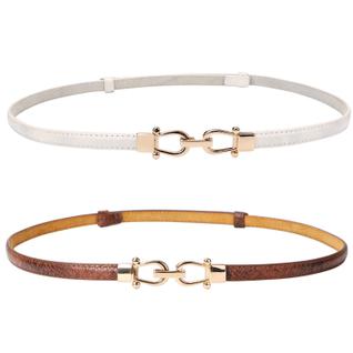 Cinto JASGOOD Leather Skinny para mulheres, tamanho de cintura abaixo de 94 cm, pacote com