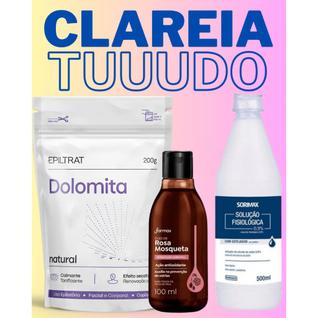 Clareador Kit Virilha Axilas Pele Manchas Escuras Dolomita + Rosa Mosqueta