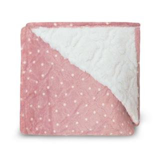 Cobertor Sherpa Glamour Queen Poá Rose Appel