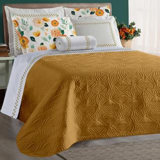 Cobre Leito Queen Size Algodão Clancy 200 fios Bordado