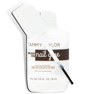 Cola para unhas Tammy Taylor com pincel em gel transparente a seco para pressionar as unha
