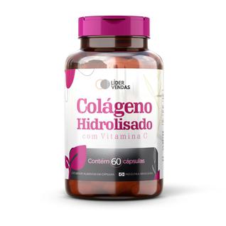 Colágeno Hidrolisado 500mg - 60 Cápsulas  Fórmula com Vitamina C  Suplemento para Pele, Ca