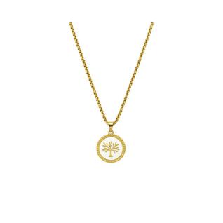 Colar Árvore da Vida Corrente Venesiana Banhada em Ouro 18k