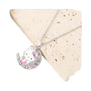 Colar Estilo Lua Hello Kitty Kawaii Para Crianças, Pingente De Desenho Animado Fofo, Prese