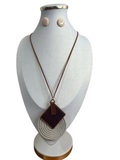 Colar Feminino Maxi kit brinco Fio Casual Estiloso Moderno