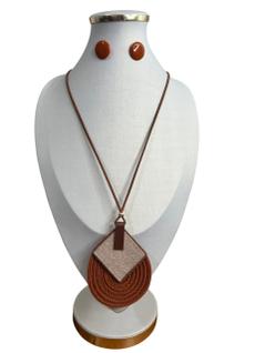 Colar Feminino Maxi kit brinco Fio Casual Estiloso Moderno