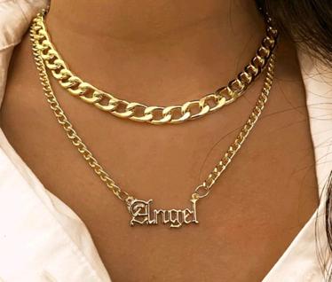 Colar Mix Angel Moda Menina Mulher