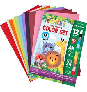 Coleção ecocores papel criativo color set cor colorido Novap