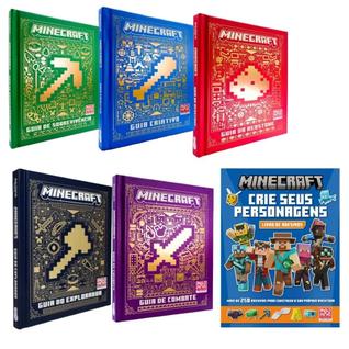 Coleção Minecraft - 5 guias + livro de adesivos