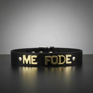 Coleira Personalizada Para Você Usar Com Seu Amor Me Fode Preto
