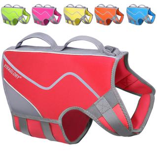 Colete salva-vidas para cães VIVAGLORY Sports Style Neoprene vermelho grande