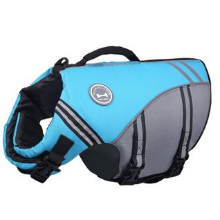 Colete salva-vidas para cães VIVAGLORY Sports Style para natação L Blue