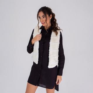 Colete susie pelúcia textura feminino