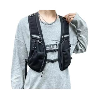 Colete Tático Impermeável Masculino Com Bolsos De Nylon Para Streetwear E Moda Hip-hop