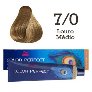 Coloração 7.0 Louro Médio Color Perfect  Wella Professionals