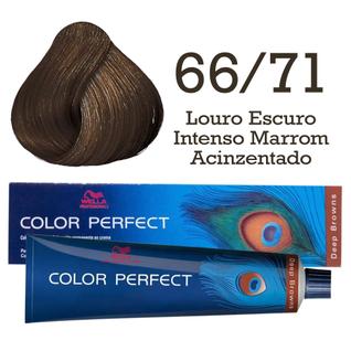 Coloração Color Perfect 66.71 Louro Escuro Intenso Marrom Acinzentado  Wella