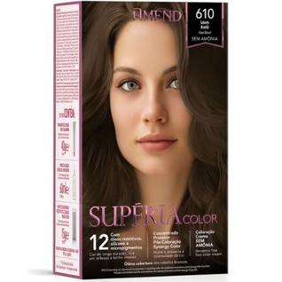 Coloração Creme sem Amônia Supéria Color 610 Louro Avelã - Amend