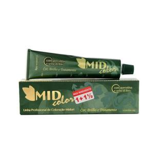 Coloração Mid Color  6.0 Louro Escuro Midori 60gr Profissional Tinta de cabelo tintura ton