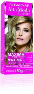 Coloração permanente alta moda 9 louro claríssimo 150g - alfaparf