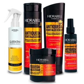 Combo Antiqueda Fortalecedor Queratina Hidrabell Tratamento para Queda e Reconstrução Capi