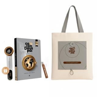 Combo Devocional Café com Deus pai 2026 Brochura + Marca Texto + Eco Bag Café com Deus pai