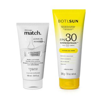 Combo Presente: Protetor Solar Corporal FPS 30 Boti.Sun 200g + Leave-In Match Lab 150ml