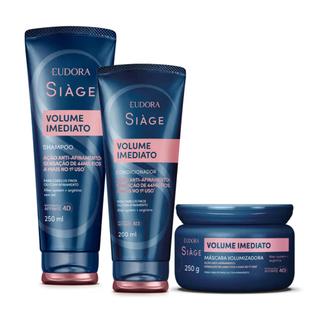 Combo Siàge Volume Imediato: Shampoo 250ml + Condicionador 200ml + Máscara Capilar 250g Eu