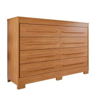 Comoda California Quarto com 8 Gavetas e Pés em Plástico