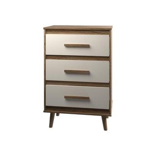 Cômoda Maya 3 Gavetas Com Puxadores E Pés Retro Design Moderno Quarto Savana Mobília Decor