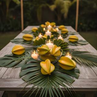 Conjunto 18 Peças De Carambola Fake Para Decoração De Cenas, Enfeite De Festas Temáticas C