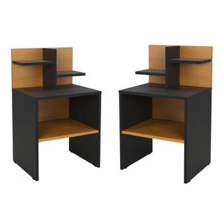 Conjunto 2 Mesa de Cabeceira CriadoMudo  Compacto Funcional Copy