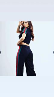 Conjunto aurora preto listrado