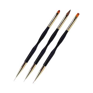 Conjunto De 3 Pincéis Para Arte De Unhas, Canetas De Gel E Pincel Delineador Para Uso Domé