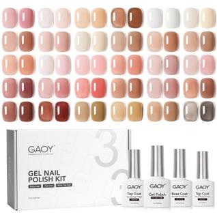Conjunto de 33 Esmaltes GAOY Jelly Gel - Tons Rosa e Nude