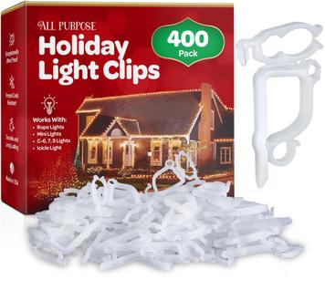 Conjunto de 400 clipes de luz de Natal para uso geral