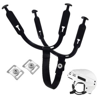 Conjunto de alças de queixo para capacete de hóquei MingQieven com aço inoxidável