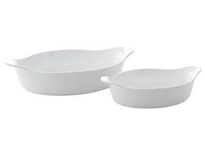 Conjunto de Assadeiras de Vidro Marinex Opaline 2 Peças