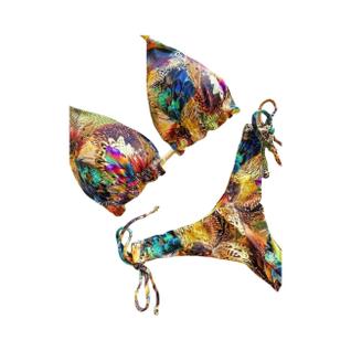 Conjunto De Biquíni Sexy Com Almofadas Push-Up Para Mulheres 2023 Moda Praia Popular Roupa