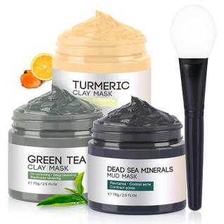 Conjunto de cuidados com a pele facial BOJICA Turmeric Vitamin C Clay Mask 75mL