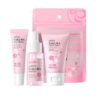 Conjunto de cuidados com a pele LAIKOU Sakura Japan com sérum, creme para os olhos e creme