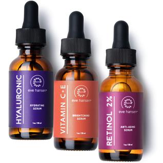 Conjunto de cuidados com a pele: sérum antienvelhecimento Eve Hansen com vitamina C, ácido